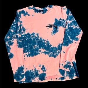 Stussy acid wash Long Sleeve Logo Tee Mens Size Small NWOT